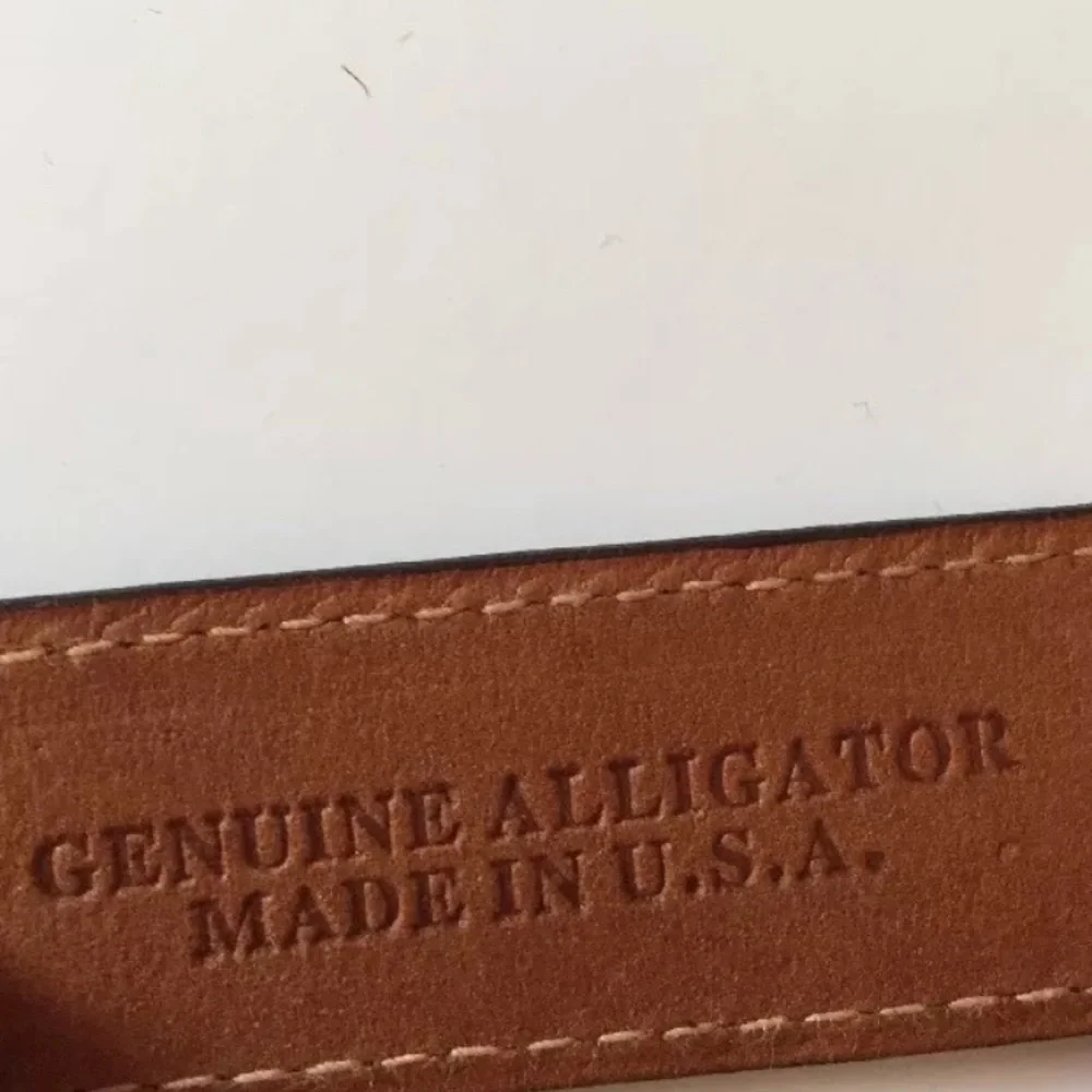 Brooks Brothers authentic alligator leather belt strap